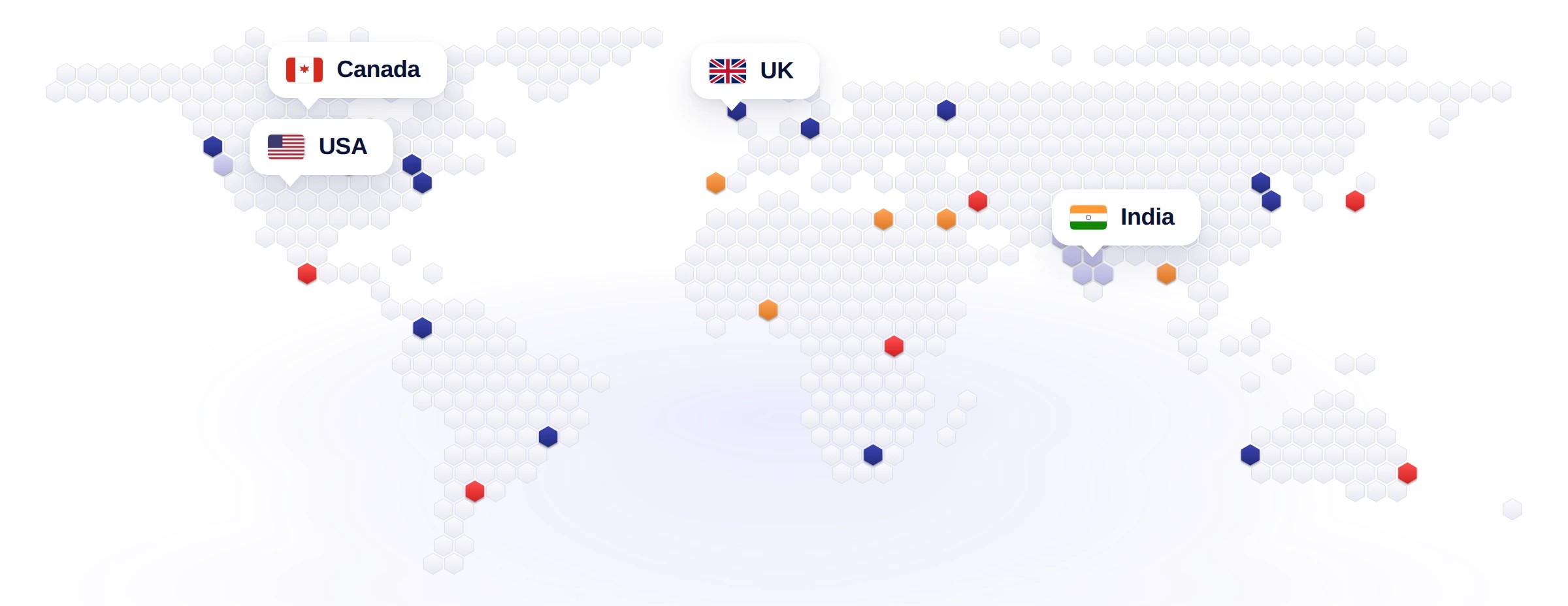 Debut Infotech global offices map